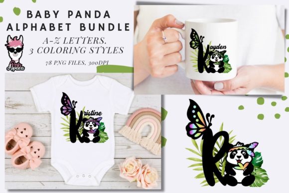 Download Baby Panda Letters PNG, Panda Alphabet - Baby panda Collection