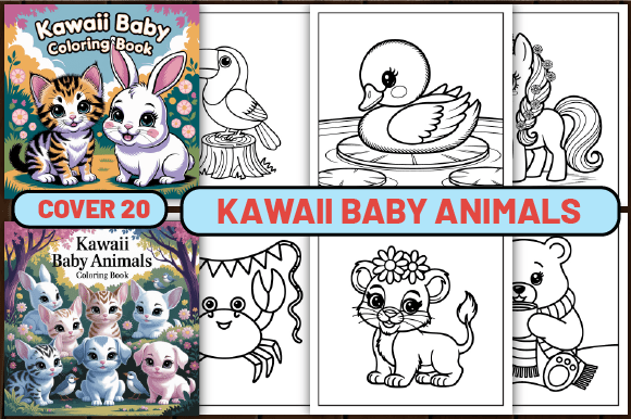 Download 115 Kawaii Baby Animals Coloring Pages - Premium Resources