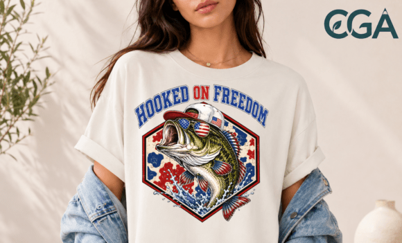 Download Hooked on Freedom Patriotic Bass PNG - Freedom Collection