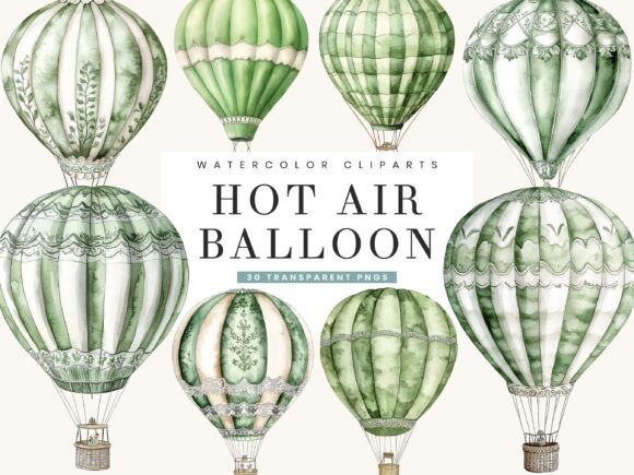 Download Hot Air Balloon Clipart Bundle - Balloon clipart Collection